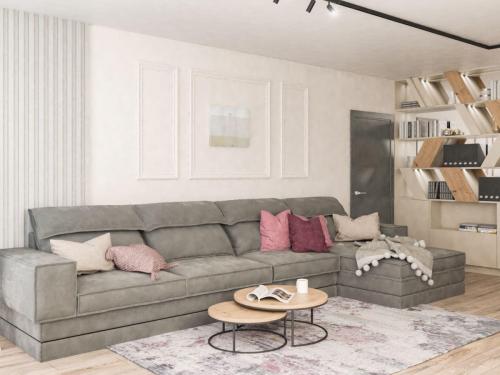 всекидневна хол сив диван от фирма varna sea build